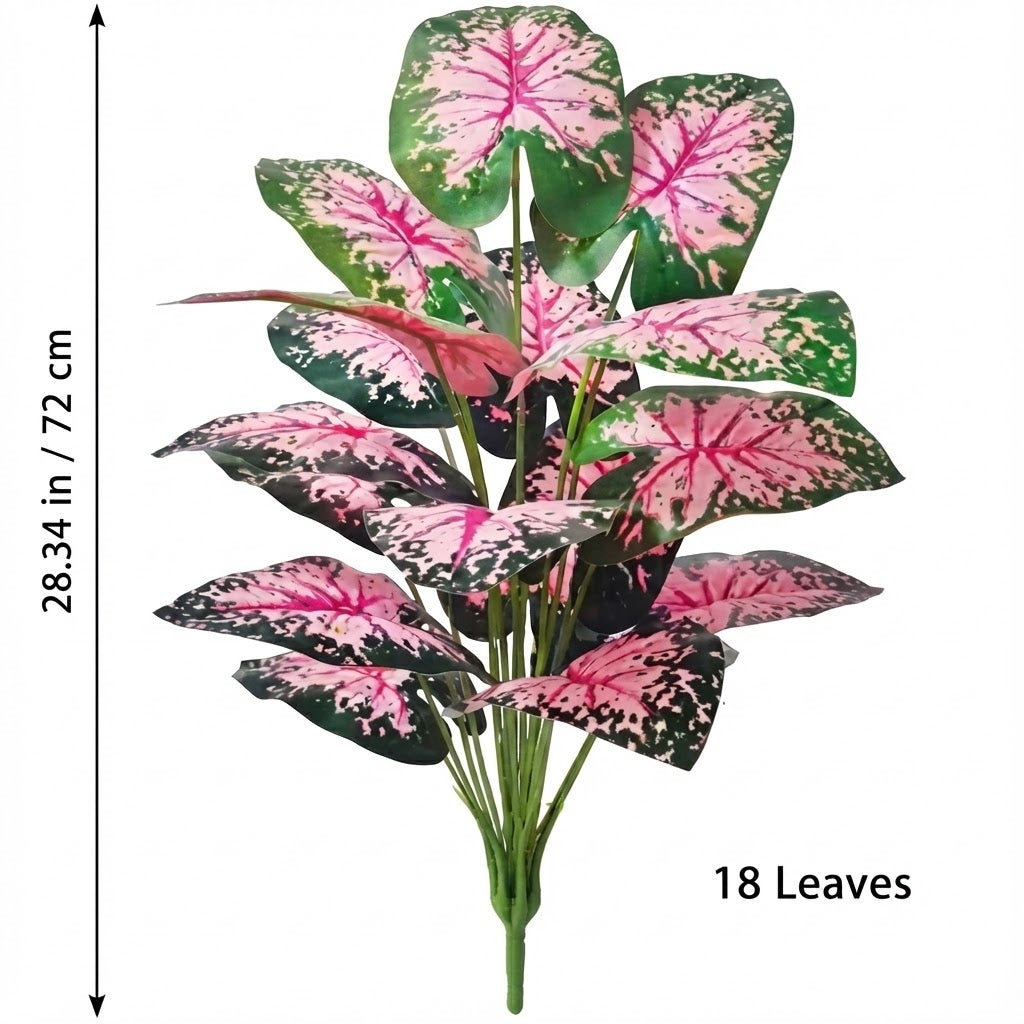 Artificial Pink Caladium Plant 72cm