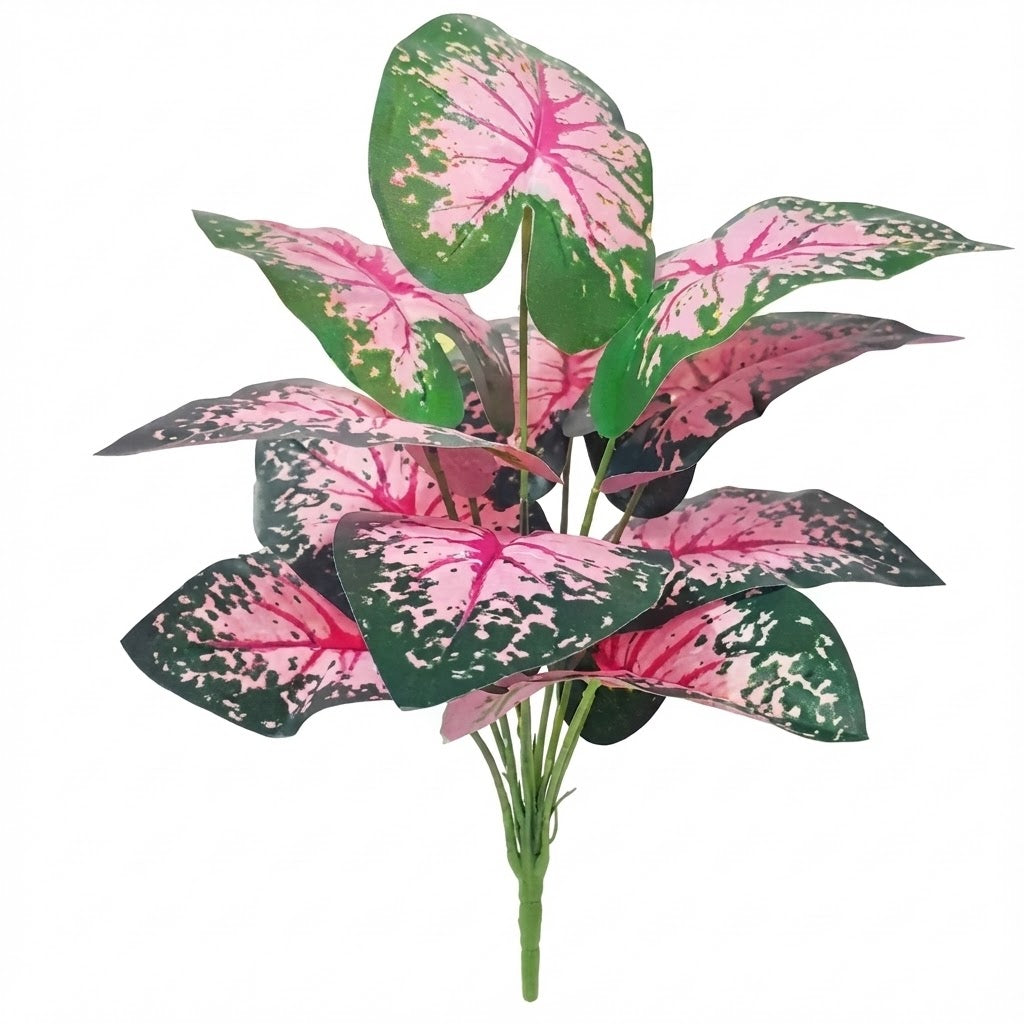 Artificial Pink Caladium Plant 58cm