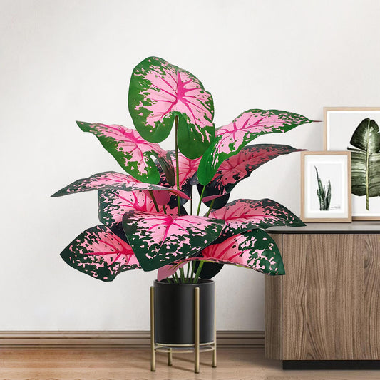 Artificial Pink Caladium Plant 58cm