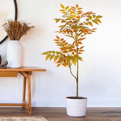 Artificial Orange Caladium Plant 110cm