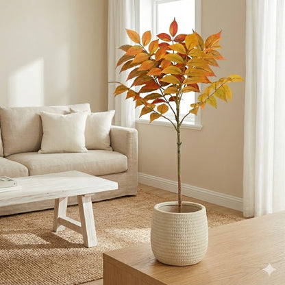 Artificial Orange Caladium 76cm