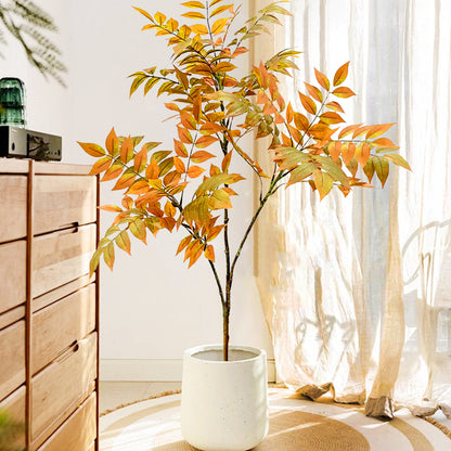 Artificial Orange Caladium Plant 120cm