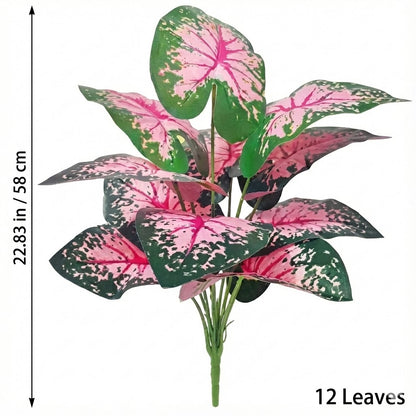 Artificial Pink Caladium Plant 58cm